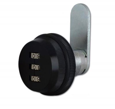 Resetable Combination camlock 3 Digit - 20mm BLACK - Click Image to Close