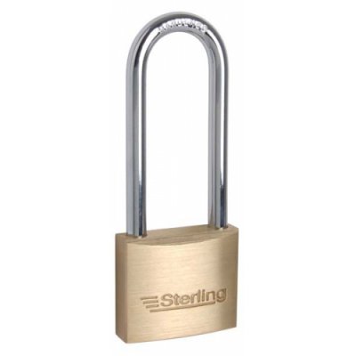 50mm Long Shackle Double Locking Brass Padlock - Click Image to Close