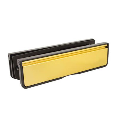 10" (250mm) Telescopic Letter Box 40/80mm Gold - Click Image to Close