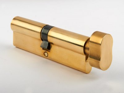 Mila 75mm Euro Thumbturn Cylinder (30Tx45K) - Brass KA - Click Image to Close