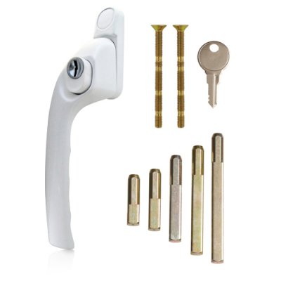 Versa Offset Handle White - 4 x spindles Left Hand - Click Image to Close