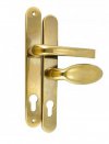 Yale High Security Lever Pad Handles 70/92mm Brass 245/215mm