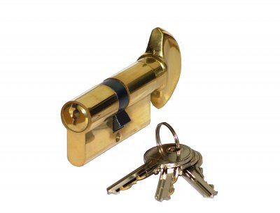 Securefast 60mm Euro Thumbturn Cylinder (30x30) - Brass - Click Image to Close