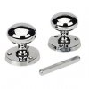 Victorian Mortice Knob Pair - Polished Chrome