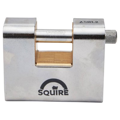 SQUIRE ASWL 80mm Sliding Shackle Armoured Brass Padlock - Click Image to Close