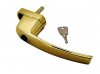 Winlock Patio Door Handle Locking 150mmx30mm Gold