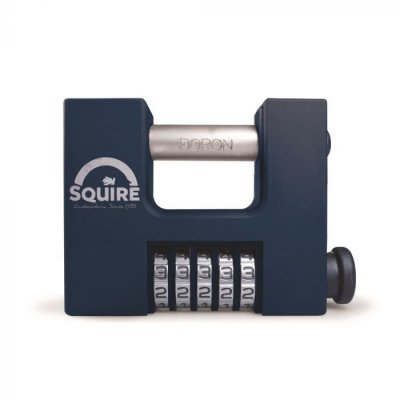 SQUIRE 85mm Combination Sliding Shackle Armoured Steel Padlock - Click Image to Close