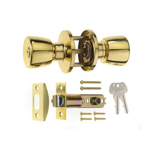 ERA 166 Entrance Lock Set - Brass - Click Image to Close