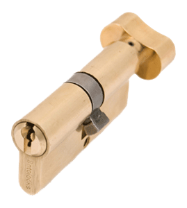 100mm Euro Thumbturn Cylinder (50x50) - Brass - Click Image to Close